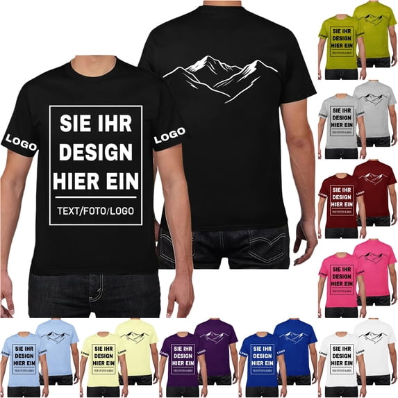 NinXxx Men's Custom Photo Print Summer Short Sleeve Personalized Tee Black XXXL