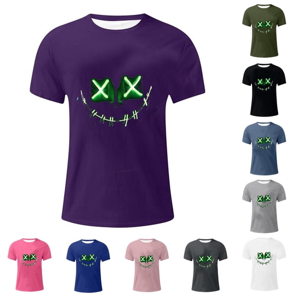 NinXxx Men's Funny Graphic Summer Casual Lightweight Humor Shirt Purple XL