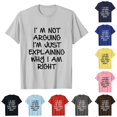 thumbnail image 1 of NinXxx Men's I'm Not Arguing Explaining Why I'm Right T Shirt Light Gray XL, 1 of 3