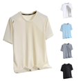 thumbnail image 1 of NinXxx Men's Oversized City Print Crew Neck Loose Casual Sports Tee Beige XXXL, 1 of 3