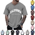 thumbnail image 1 of NinXxx Men's Oversized City Print Crew Neck Loose Casual Sports Tee Dark Gray XL, 1 of 4