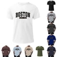 thumbnail image 1 of NinXxx Men's Oversized City Print Crew Neck Loose Casual Sports Tee White L, 1 of 5