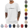 thumbnail image 1 of NinXxx Men's Oversized City Print Crew Neck Loose Casual Sports Tee White XS, 1 of 4