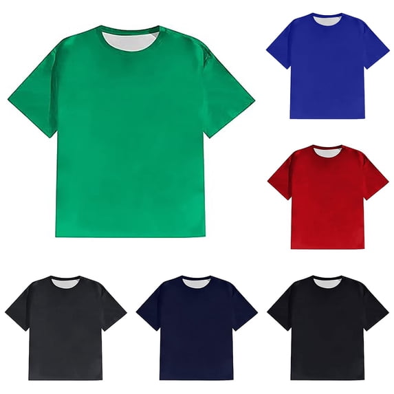 NinXxx Men's Plus Size Soft Casual Short Sleeve Comfort Top Green XXXXXL
