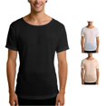 thumbnail image 1 of NinXxx Men's See Through Mesh Breathable Summer Daily Fashion Tee Black XL, 1 of 5