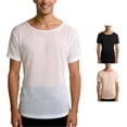 thumbnail image 1 of NinXxx Men's See Through Mesh Breathable Summer Daily Fashion Tee White XXXL, 1 of 4