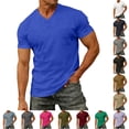 thumbnail image 1 of NinXxx Men's Short Sleeve Pocket Crew Neck Casual Outdoor Tee Blue M, 1 of 7
