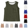 thumbnail image 1 of NinXxx Men's Sleeveless Crew Neck Pocket Casual Athletic Undershirt Army Green XL, 1 of 4