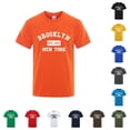 thumbnail image 1 of NinXxx Men's York Letter Print Casual Loose Summer Breathable Top Orange L Orange L, 1 of 3