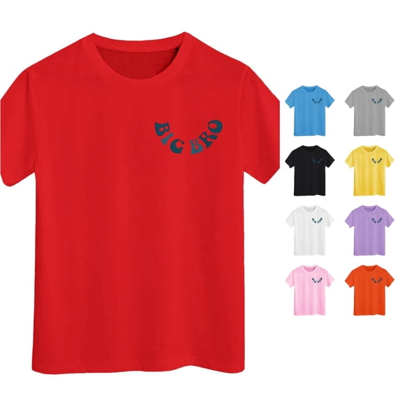 NinXxx Toddler Baby Boy Big Bro Club Short Sleeve T Shirt Red 6-7 Years