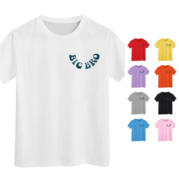 NinXxx Toddler Baby Boy Big Bro Club Short Sleeve T Shirt White 4-5 Years
