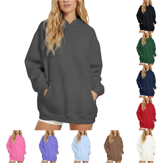NinXxx Unisex Pullover Hoodie Solid Color Casual Sweatshirt Jacket Grey XXXL