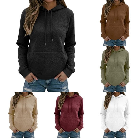 NinXxx Women's Autumn Full Print Jacquard Hooded Sweatshirt Black XXL