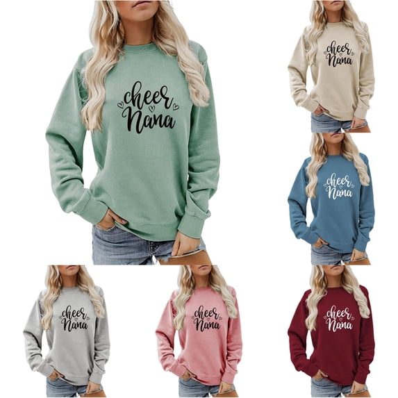 NinXxx Women's Casual Print Hooded Pullover with Pocket Sweatshirt Green S