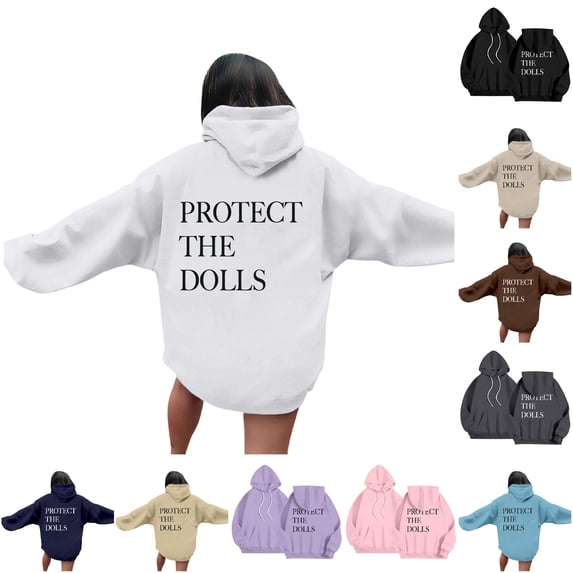 NinXxx Women's Casual Printed Hoodie Pullover with Pocket Streetwear White M