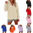 thumbnail image 1 of NinXxx Women's Casual Zip Up Hoodie with Pockets Lightweight Soft Daily Beige L, 1 of 7