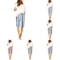 thumbnail image 1 of NinXxx Women's Drawstring Elastic Waist Summer Soft Cute Beach Shorts with PocketsBlue S, 1 of 5
