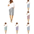thumbnail image 1 of NinXxx Women's Drawstring Elastic Waist Summer Soft Cute Beach Shorts with PocketsGrey XXL, 1 of 5