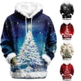 thumbnail image 1 of NinXxx Women's Fashion Hooded Sweatshirt Cozy Long Sleeve Daily Streetwear Blue XXS, 1 of 4
