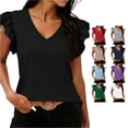thumbnail image 1 of NinXxx Women's Fashionable Casual Lace Short Sleeve Top Black M, 1 of 5