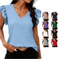 thumbnail image 1 of NinXxx Women's Fashionable Casual Lace Short Sleeve Top Light Blue XL, 1 of 5