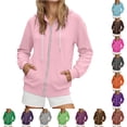 thumbnail image 1 of NinXxx Women's Fashionable Pocket Zipper Long Sleeve Hooded Sweatshirt Pink XL, 1 of 4
