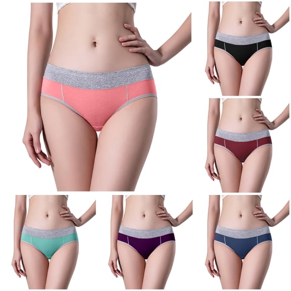 NinXxx Women's High Waist Knickers Full Coverage Briefs Multicolor Light Pink L