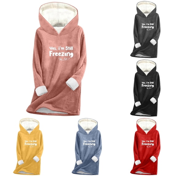 NinXxx Women's Hooded Sweatshirt Soft Pullover Casual Streetwear Top Pink L