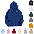 thumbnail image 1 of NinXxx Women's Hoodie with Hood Casual Pullover Everyday Sweatshirt Blue M, 1 of 5