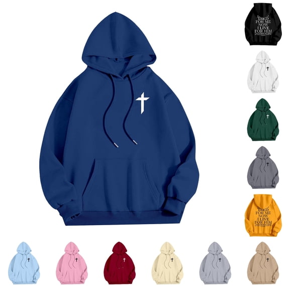 NinXxx Women's Hoodie with Hood Casual Pullover Everyday Sweatshirt Blue M