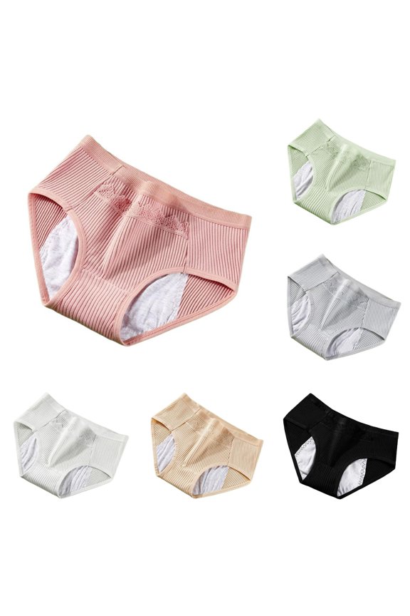 Women's Leak Proof Soft Breathable Panties Pink M