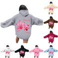 thumbnail image 1 of NinXxx Women's Letter Print Hooded Long Sleeve Casual Sports Hoodie Grey L, 1 of 7