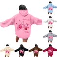 thumbnail image 1 of NinXxx Women's Letter Print Hooded Long Sleeve Casual Sports Hoodie Pink XXL, 1 of 7