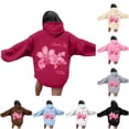thumbnail image 1 of NinXxx Women's Letter Print Hooded Long Sleeve Casual Sports Hoodie Red M, 1 of 7