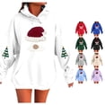 thumbnail image 1 of NinXxx Women's Letter Print Hooded Sweatshirt Long Sleeve Casual Pullover White XXL, 1 of 4