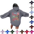 thumbnail image 1 of NinXxx Women's Letter Print Hoodie Drawstring Pocket Pullover Everyday Dark Gray XXXXXL, 1 of 7