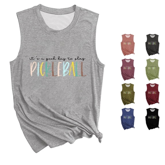 NinXxx Women's Pickleball Graphic T Shirt Athletic Top for Female Players Light Gray S