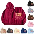 thumbnail image 1 of NinXxx Women's Round Neck Hoodie Seaside Beach Sunset Collection Top M, 1 of 6