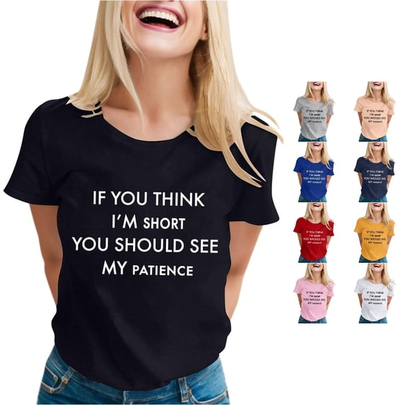 NinXxx Women's Graphic Tee Casual Fashion Top Black L