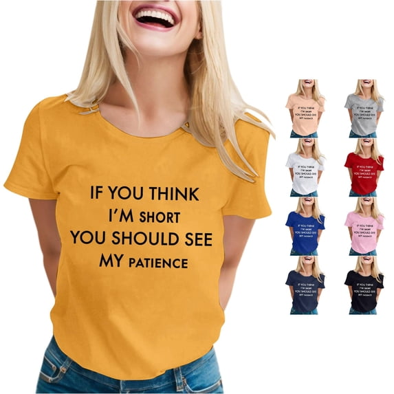 NinXxx Women's Graphic Tee Casual Fashion Top Yellow XXL