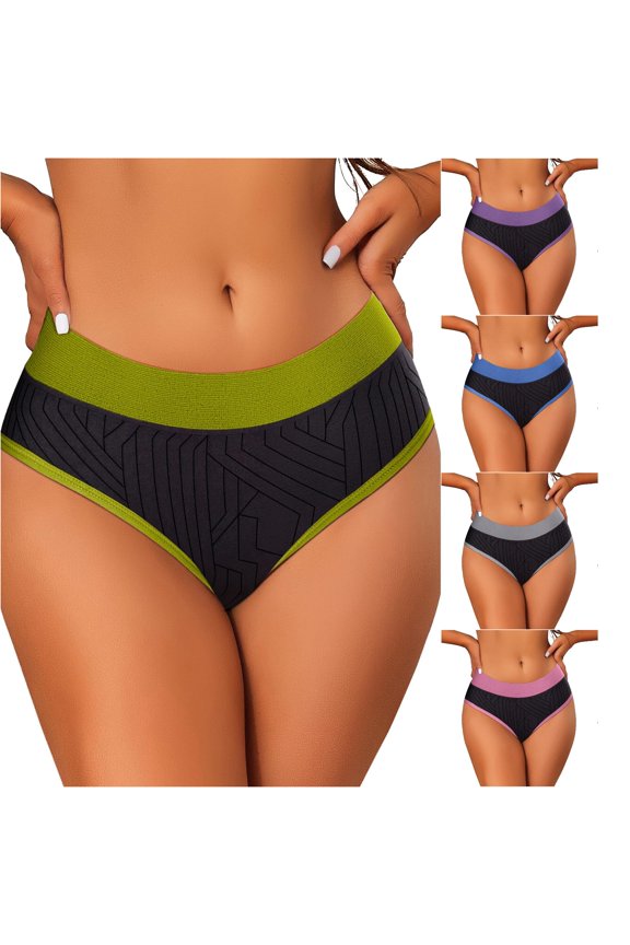 Women's Seamless Low Rise Comfort Stretch Lace Trim No Show Bikini Green L