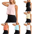 thumbnail image 1 of NinXxx Women's Seamless Yoga Tank Top Soft Athletic Workout Sleeveless Camisole Light Pink XL, 1 of 6