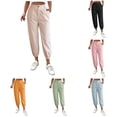 thumbnail image 1 of NinXxx Women's Solid Zipper Slacks with Angled Pockets Beige XXXL, 1 of 6