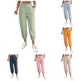 thumbnail image 1 of NinXxx Women's Solid Zipper Slacks with Angled Pockets Green S, 1 of 6