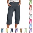 thumbnail image 1 of NinXxx Women's Straight Leg Casual High Waist Sports Loose PantsGrey L, 1 of 5