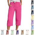 thumbnail image 1 of NinXxx Women's Straight Leg Casual High Waist Sports Loose PantsHot Pink L, 1 of 5