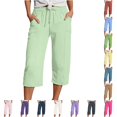 thumbnail image 1 of NinXxx Women's Straight Leg Casual High Waist Sports Loose PantsLight Green S, 1 of 5