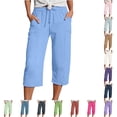 thumbnail image 1 of NinXxx Women's Straight Leg Casual High Waist Sports Loose PantsSky Blue XXL, 1 of 5