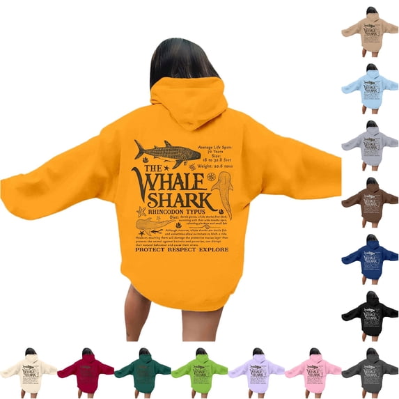NinXxx Women's Trendy Hoodie with Pocket Drawstring Everyday Casual Yellow S