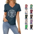 thumbnail image 1 of NinXxx Women's Valentine Heart Print Round Neck Short Sleeve Navy XXL, 1 of 4